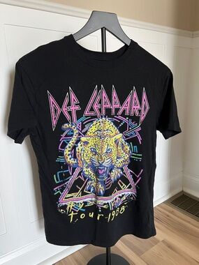 Def Leppard 1988 Tour Black Graphic Tee